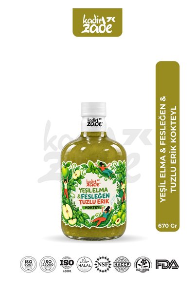 KADİRZADE Yeşil Elma & Fesleğen ve Tuzlu Erik Kokteyl 670 gr