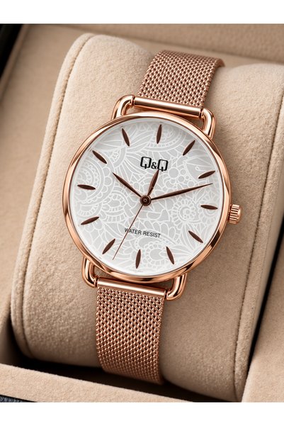 Q&Q Women's Wicker Cord Wristwatch