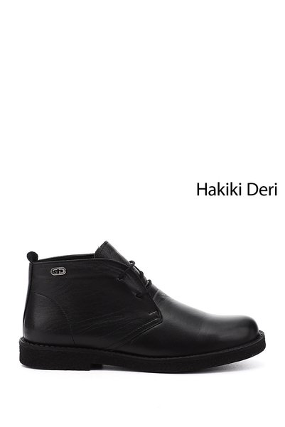 GÖNDERİ(R) Women's Black Oxford Mold Rubber Sole Genuine Leather Boots