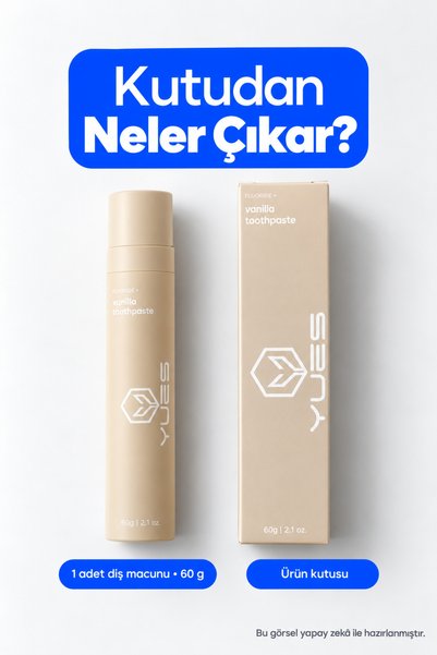 YUES Fluoride+ Vanilla Toothpaste Vanilya Aromalı Beyazlatıcı Diş Macunu