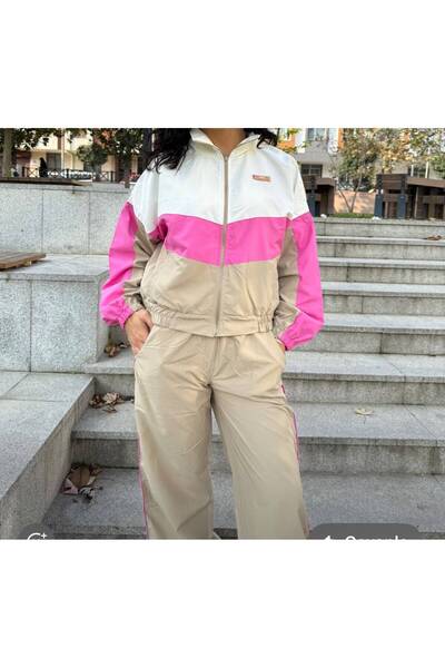 HOPEFUL DESİGN Hopefuldesign Women's Parachute Fabric Garni Top and Bottom Pi...
