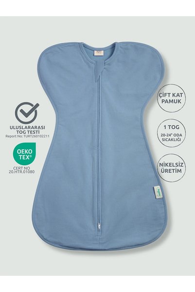 Zuppers Kelebek Baby Swaddle Sleeping Bag - 1 Tog - Aqua