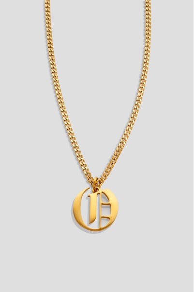 UKHWD SUPPLY 316L Steel Gothic O Letter Necklace Ka1111Al
