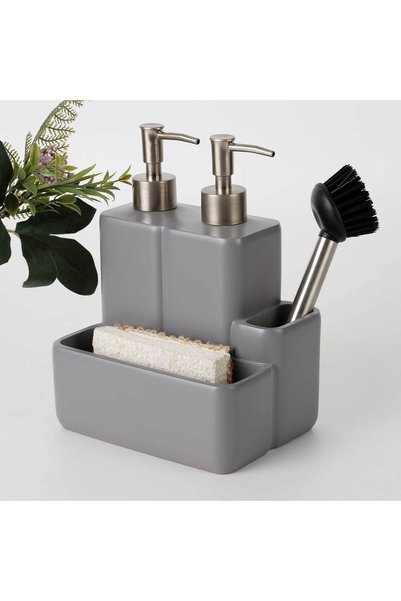 Selim Iris Two-Fluid Sponge Holder Gray