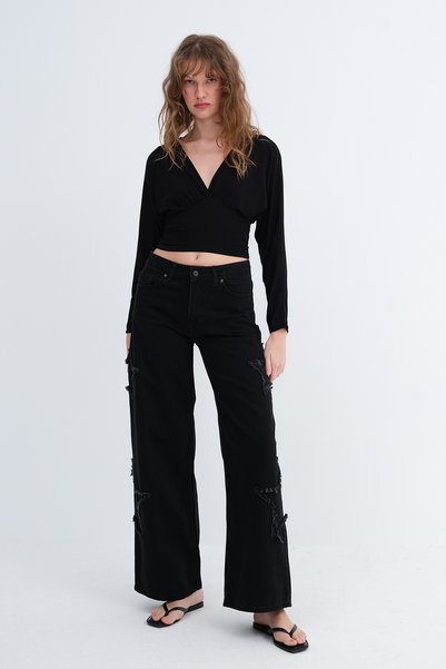 Addax Star Detailed Jean Trousers Pn1088