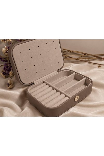 Maius Co. 2-Compartment Jewelry Box Travel Case