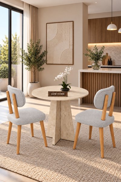 UZMHOME 70x70 Mutfak Masası Takımı Masa Takımı Salon Takımı