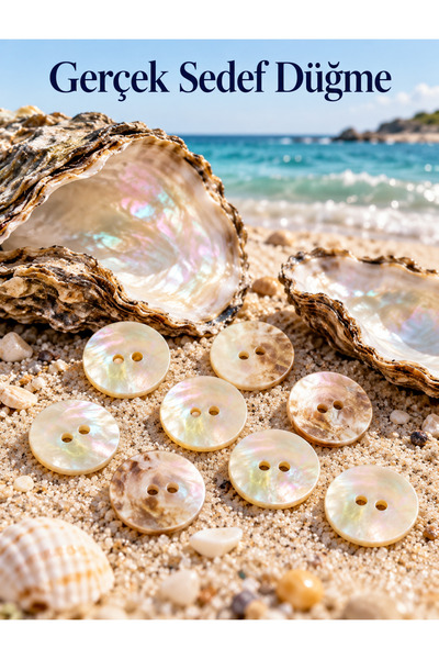 İMREN AKSESUAR Button Genuine Mother of Pearl 13 Mm 1 Quality 20 Pieces