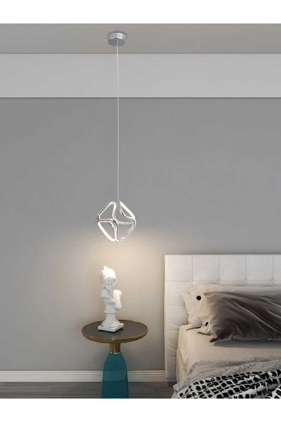 best power نجفة ليد معلقة كروم بتصميم هندسي – 42 واط – موديل 6889-1-CH – 3 در...