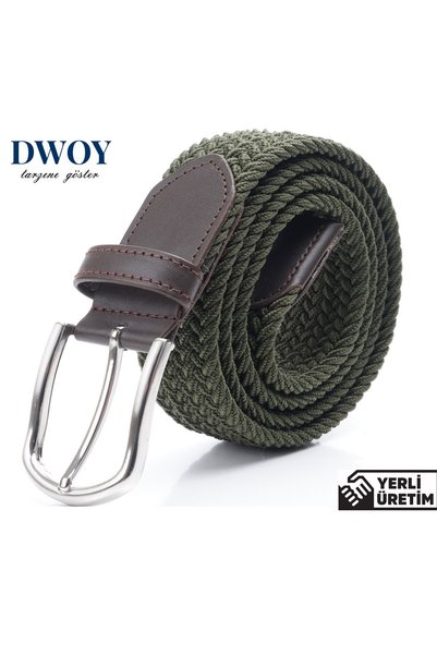 DWOY Elastic Knitted Belt Khaki