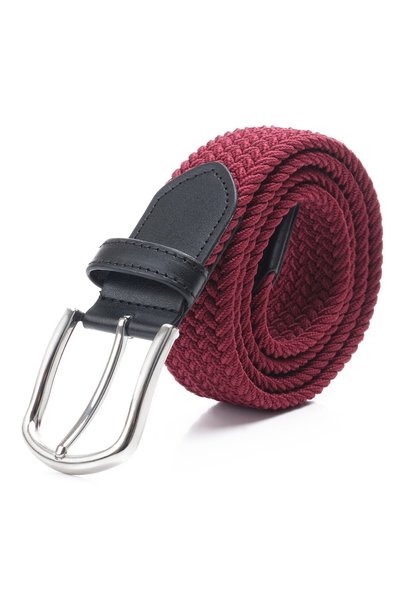DWOY Elastic Knitted Belt Burgundy