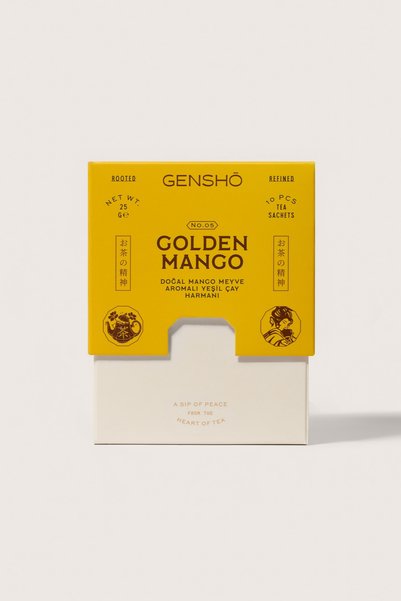 Mangolu Yeşil Çay Harmanı – Golden Mango Tea Sachets 2.5 g x 10 adet | GENSHŌ