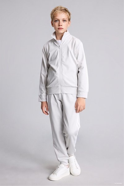 DeFacto High Collar Zippered Pocket Sweat Cardigan Flexible Waist Jogger Swea...