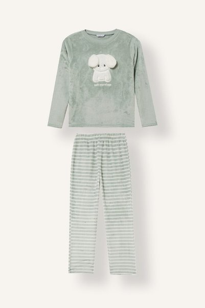 DeFacto Pijama Takımı Polar Uzun Kollu Üst Uzun Alt Kız Çocuk D1087A824WN