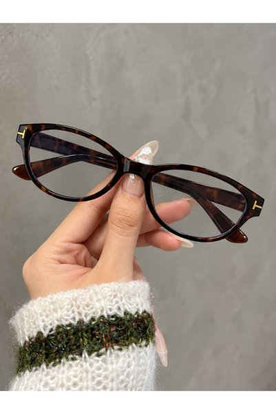 PİYESBOUTİQUE Vela Cat Eye Bone Transparent Women Men Unisex Blue Block Blue ...