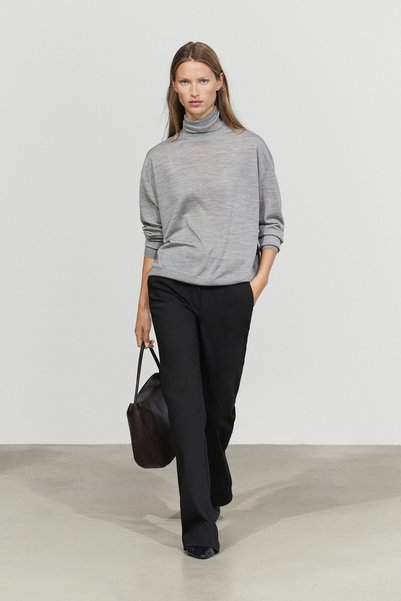 Massimo Dutti %100 yün balıkçı yaka triko kazak