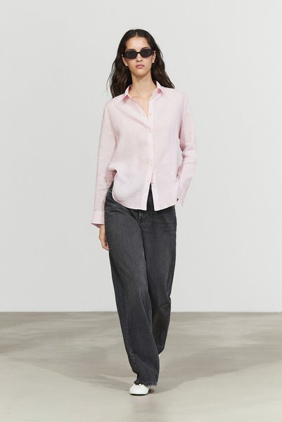 Massimo Dutti 100% linen flowing shirt