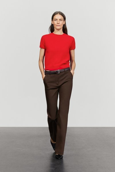 Massimo Dutti %100 kaşmir triko kısa kollu kazak