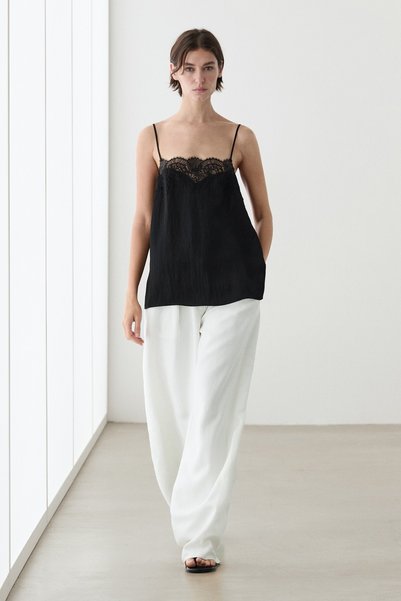 Massimo Dutti Dantel kamisol top