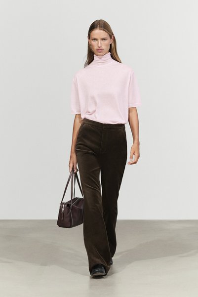 Massimo Dutti Kadife skinny çan kesim pantolon