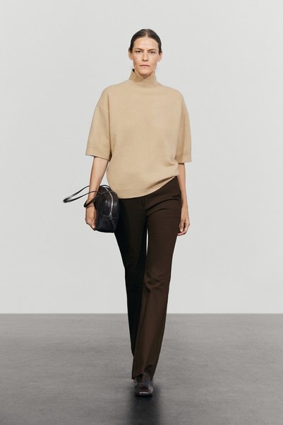 Massimo Dutti Oversize kısa kollu triko kazak