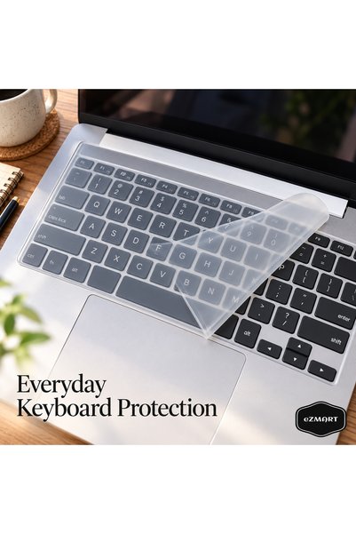 eZmart Folie de protecție pentru tastatura laptopului, silicon transparent, r...