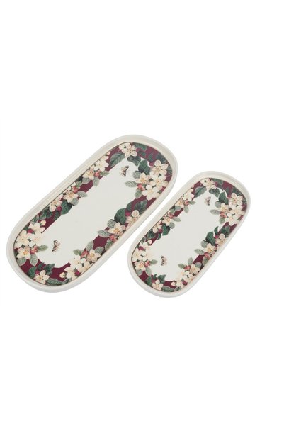 Mikasa Moor Jasmine 2li Oval Servis Tabağı 33x15 25x12cm