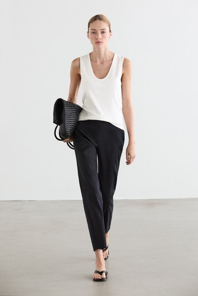 Massimo Dutti Keten karışımlı straight fit pantolon