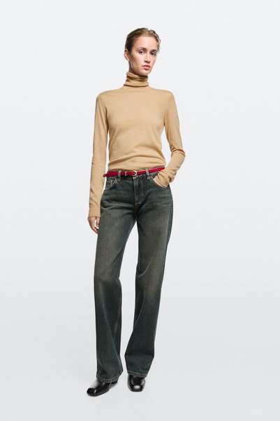 Massimo Dutti Düşük bel straight fit jean