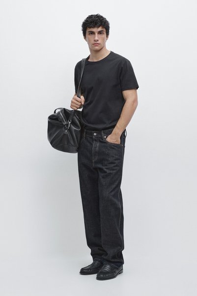 Massimo Dutti %100 merserize pamuklu t-shirt