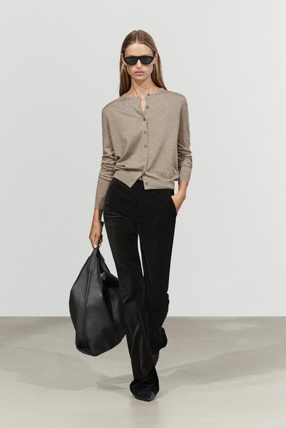 Massimo Dutti Kadife skinny çan kesim pantolon