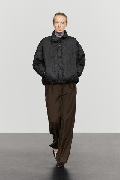 Massimo Dutti Dik yaka kapitone bomber ceket