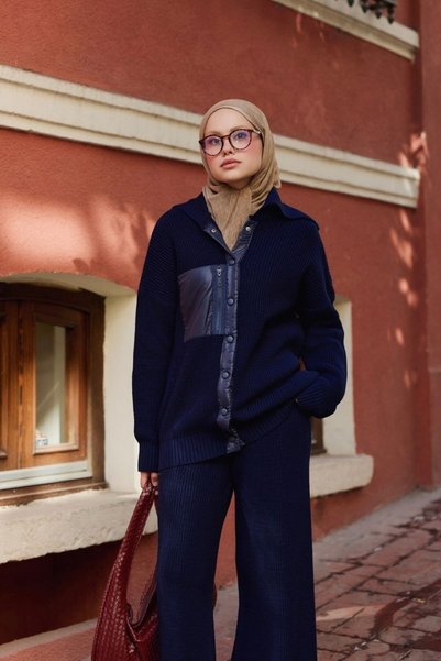 Şule Giyim Ladik Cep Dty Suit Navy Blue