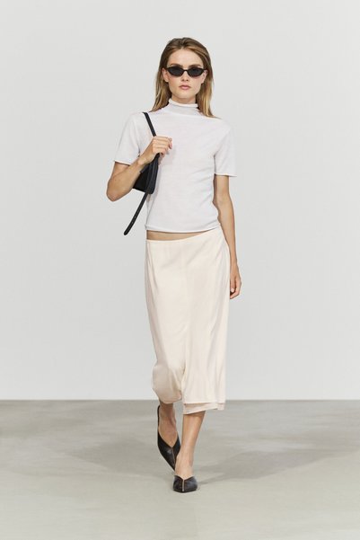 Massimo Dutti Balıkçı yaka kısa kollu triko kazak