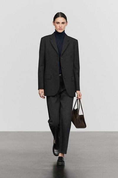 Massimo Dutti Üç düğmeli yün blazer