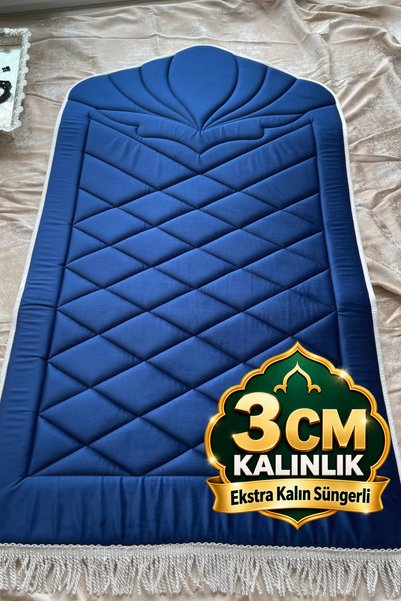 Lüks Ortopedik Kapitoneli 3 cm Kalın Süngerli Seccade Konforlu Taban Taşıma Çantalı 120 x 68 cm