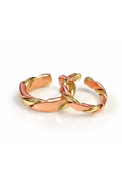 Miray hediyelik Double Pure Copper Magnetic Wedding Ring