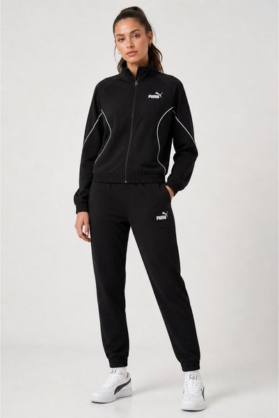 Puma 691907 Woven Tracksuit cl Kadın Eşofman Takımı SİYAH