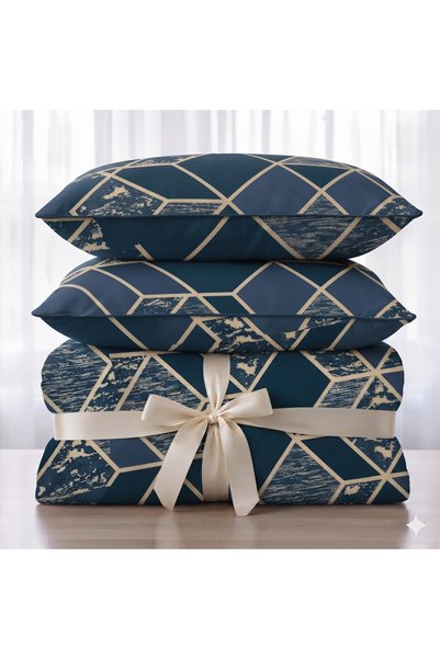 NufJoy Set Pilota matlasata pat dublu 200x220 cm + 2 perne 50x70 cm , Hipoale...