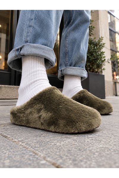 Land of Cork Anatomical Sole, Genuine Fur-Trimmed, With Arch Support, House S...