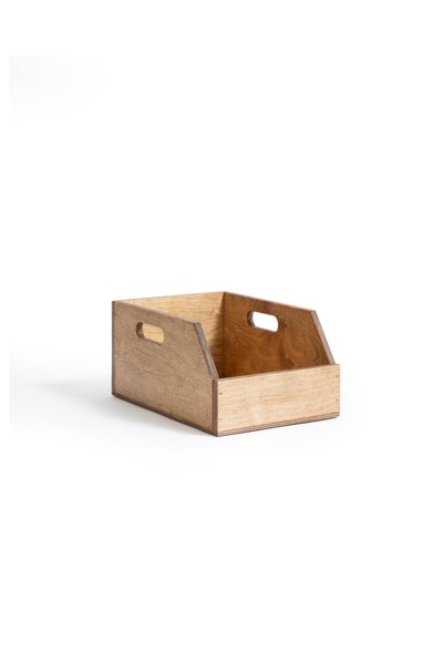 Generic Brand Walnut Color Wooden Organizer and Record Case (7\") Record Box