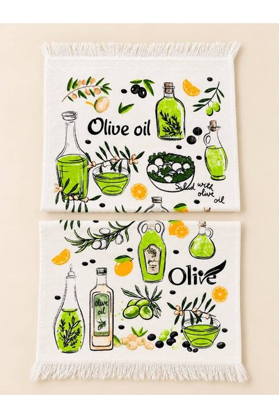 DB DANLA BALDİ Home Collection 40×60 سم، قطعتان، منشفة مطبخ مطبوعة من القطن ب...