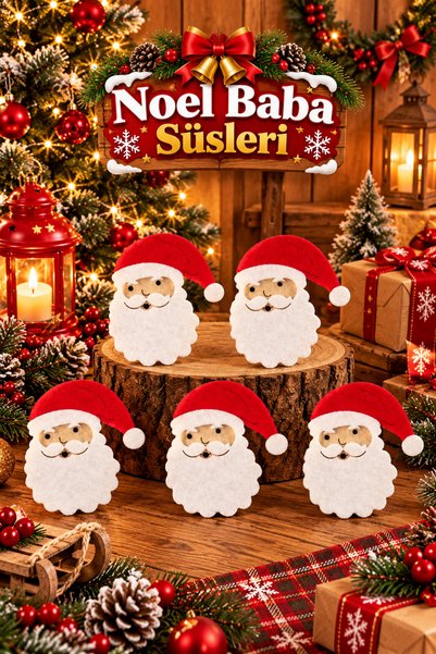 garaccu 5 Pieces of Santa Claus Ornaments, Special Christmas Felt Decorations...