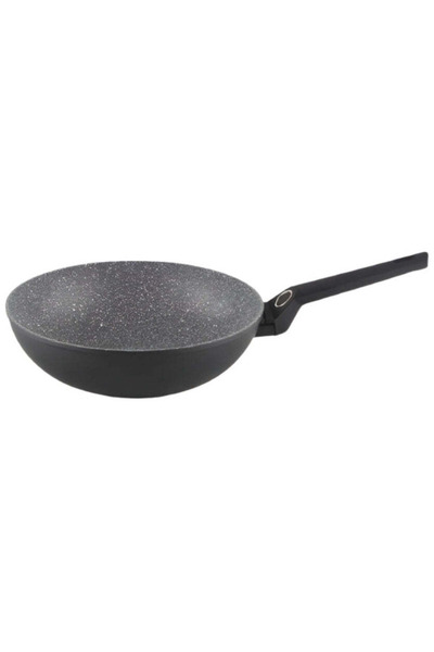 Luxis Tigaie Wok, 28 cm, Adâncime 9 cm, Aluminiu Granitat, Inducție
