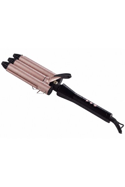 Luxis 128 W Triple Barrel Ceramic Hair Waver, 3 × 25 mm, Up to 210°C