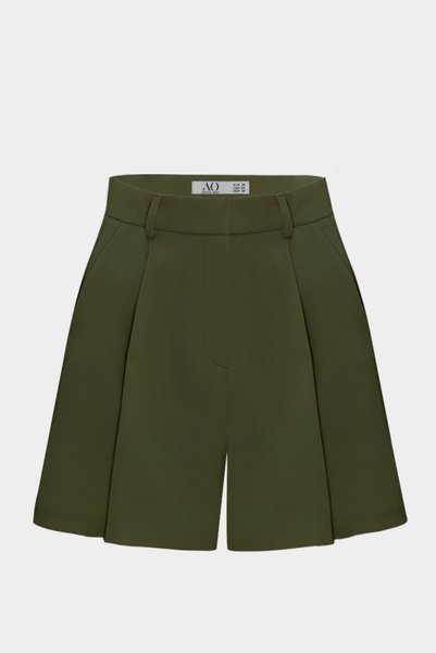 Açelya Okcu Premium Lowry Wide Leg Midi Boy Dokuma Şort