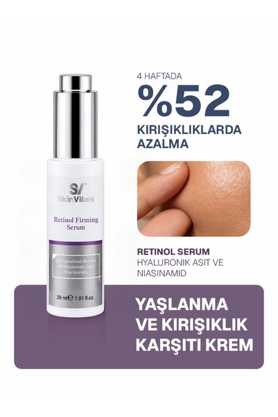 Skinvibes Yaşlanma ve Kırışıklık Karşıtı Sıkılaştırıcı Retinol Serum Hyaluron...