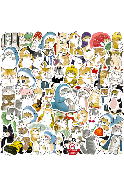 Choice Bandai 50PCS 10/30/50pcs Cute Cartoon Cat Graffiti Stickers Funny Anim...
