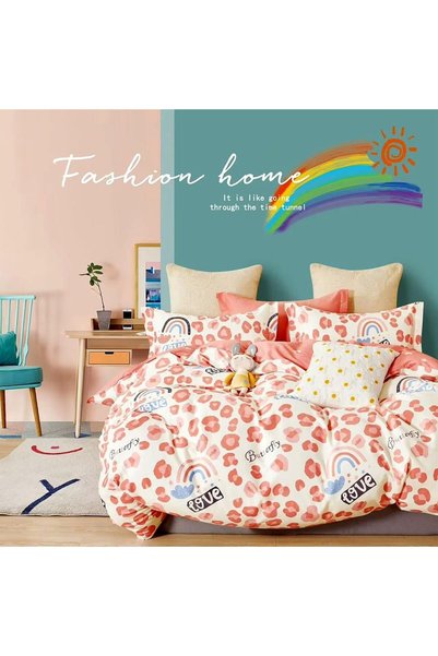 Ralex Lenjerie pat dublu 6 piese Percale Bumbac 100%, 6 piese, cu husă saltea...