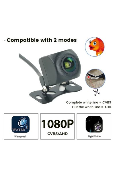 Choice4 CAM1080P-CVBS 1080P 720P AHD/CVBS Black Car Rear View Camera Wide Ang...